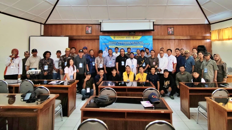 Peserta bimtek budi daya ikan nila salin