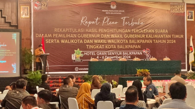 KPU Balikpapan Mulai Rapat Pleno Rekapitulasi Suara Pilkada
