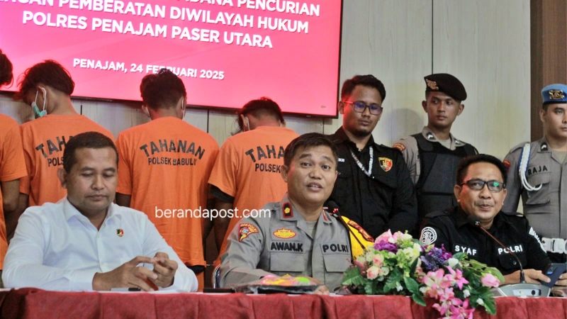 Polres PPU Ungkap Sindikat Pencurian Kayu Ulin, Dua Buron