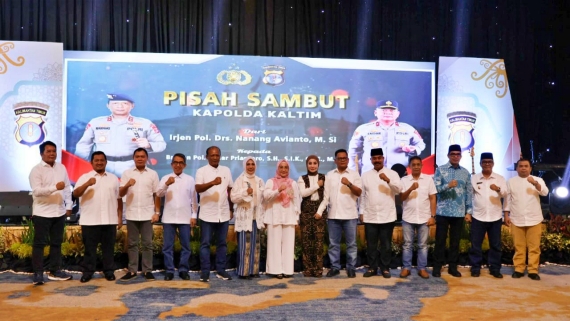 Bupati PPU Mudyat Noor Hadiri Pisah Sambut Kapolda Kaltim