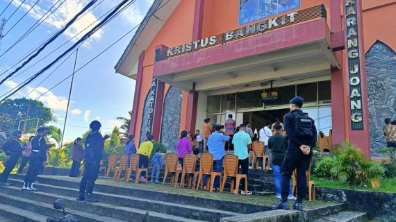 Kenaikan Isa Al-Masih, Brimob Patroli ke Gereja Balikpapan