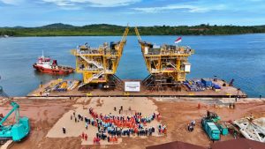 PHM sukses menggelar sail away untuk topside platform WPN5 dan WPN6 Lapangan Sisi Nubi pada Wilayah Kerja Mahakam, Kalimantan Timur (Kaltim).