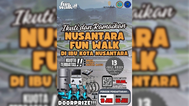 Nusantara Fun Walk 2025 Ajak Warga Sepaku Olahraga Seru
