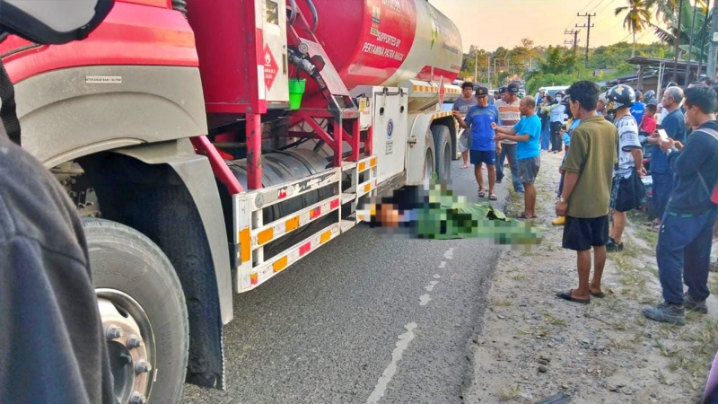 Pengendara Motor Terlindas Truk Tangki di Simpang Gurimukti