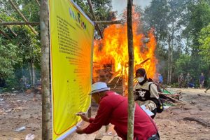 Tim Gabungan Bongkar Arena Sabung Ayam dan Dadu di Penajam